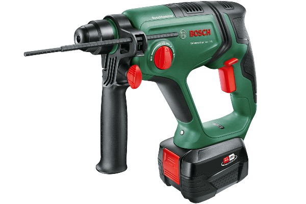 Der UniversalHammer 18 V mit SDS plus-Universalbohrfutter für einen werkzeuglosen Wechsel von Bohrern und Meißeln.