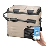 Alpicool TAW55 55 Liter Kompressor Kühlbox tragbarer Kühlschrank 12/24V elektrische Gefrierschrank für Auto, Lkw, Boot mit einziehbare Stange, USB-Anschluss, Flaschenöffner, Schneidebrett