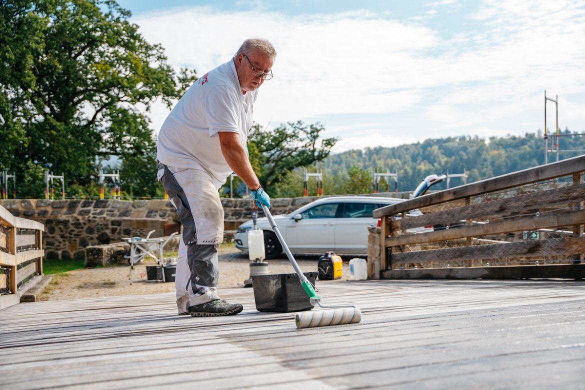 Holz rutschfest machen