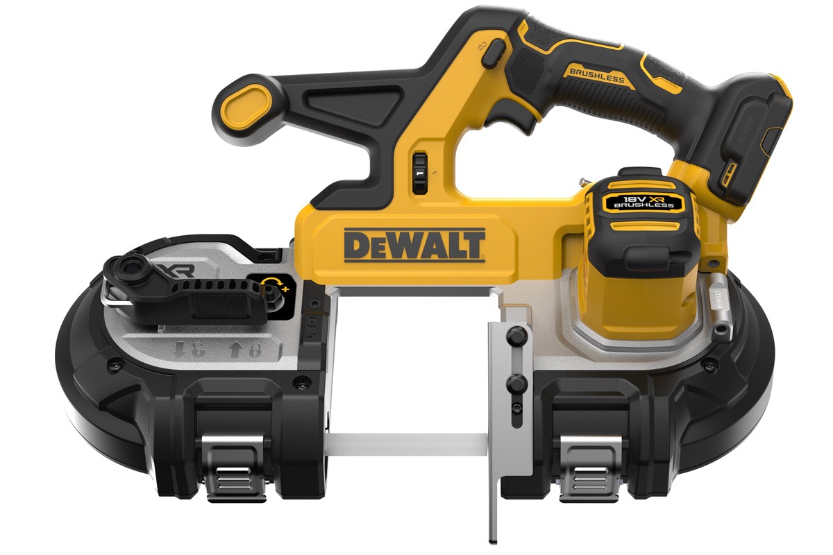 Akku-Bandsäge DCS378N-XJ im Dewalt 18 Volt Akku-System.
