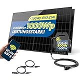 SPAUN Balkonkraftwerk 1000W p | 800W Komplettset mit bis zu 1300Wp bifazialer PV-Leistung und 10m Anschlusskabel zum Einstecken in die Steckdose - Wifi Fernüberwachung, Mini-PV-Anlage, N-TOPCon